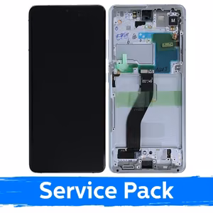 Ekranas skirtas Samsung G998 S21 Ultra su rėmeliu / Phantom Silver / (Service Pack) +INCLUDING BATTERY