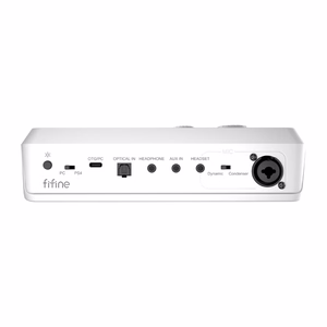 Fifine SC8W RGB žaidimų mikšeris (baltas)