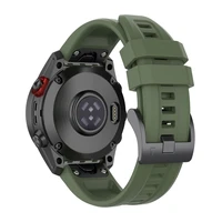 Silikoninis dirželis GARMIN FENIX 3 / 3HR / 5X / 6X / 6X Pro / 7X / 7X Pro tamsiai žalia (4)