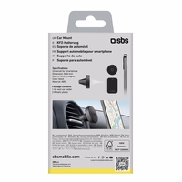 SBS TESUPPUNIVAIRMAG magnetinis išmaniojo telefono laikiklis, skirtas oro angai - juodas