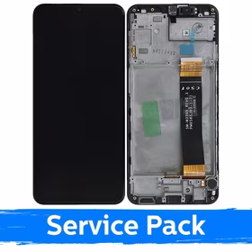 Ekranas skirtas Samsung A235 A23 4G juodas su rėmeliu (Service Pack)