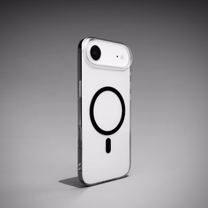 Puro Lite Mag TPU+PC magnetinis dėklas telefonui iPhone 17 Air - permatomas su juodu žiedu