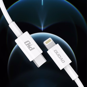 Dudao L6X USB-C - Lightning PD 20W 1m kabelis - baltas