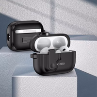 Tech-Protect Slim Hook dėklas su karabinu, skirtas Apple AirPods Pro 1 / 2 – juodas