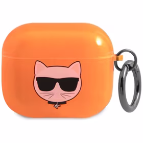 Karl Lagerfeld Choupette AirPods dėklas 3 - oranžus