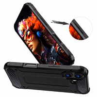 Hibridinis šarvuotas dėklas iPhone 17 - juodas