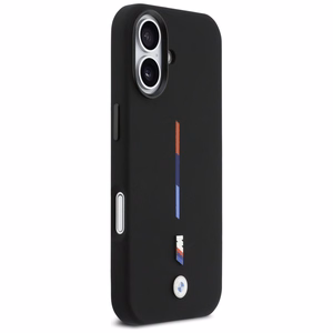 BMW M Silicon Tricolor Line MagSafe deklas iPhone 17 - juodas