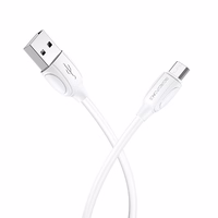 USB kabelis Borofone BX19 USB-A to MicroUSB 1.0m baltas