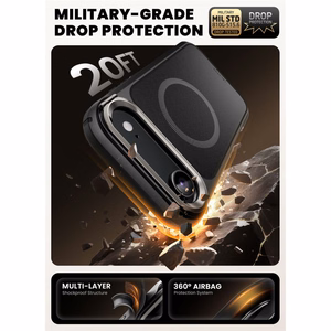 Supcase IBLSN Ares Flip Mag Magnetinis dėklas telefonui MagSafe iPhone 17 Air - juodas