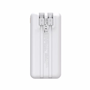Wozinsky WFC-15W 20000mAh 22.5W PD20W Powerbank with Built-in Lightning and USB-C Cables - White