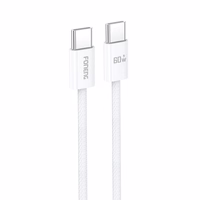 Foneng Kabelis X110 - Type-C į Type-C - PD 60W 3A 1,2 m baltas