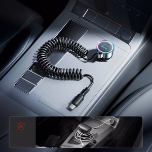 Įkroviklis automobilinis Joyroom (JR-CL07) 3IN1 (1xUSB, 1xUSB-C 1.6M 72W) su Type-C laidu juodas