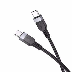 Laidas USB C į USB C Hoco 3A 60W silikoninis 1 m X109 juodas