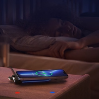 Bevielis įkroviklis Duzzona "W2" juodas 15W su stoveliu