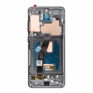 LCD ekranas SAMSUNG S20 4G pilkas SOFT OLED su rėmeliu