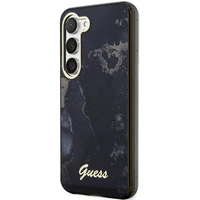 Guess GUHCS23MHTMRSK S23+ S916 juodas/juodas kietas dėklas Golden Marble Collection