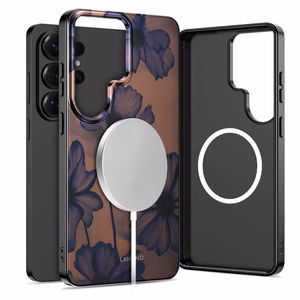 Tech-Protect Lamano MagSafe Dėklas for Samsung Galaxy S26 Ultra - rudas and violetinis