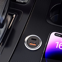 Įkroviklis automobilinis Dudao (R3MAX) (1xUSB-C;1xUSB 48W) juodas