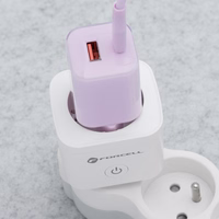 FORCELL F-ENERGY EU02 išmanusis kištukas 230V su WiFi, programuotoju ir Tuya/Amazon Alexa palaikymu - baltas