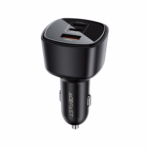 Acefast B18 200 W automobilinis įkroviklis, 2 × USB-C + USB-A, juodas