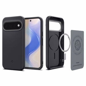 Juodas „Spigen Nano Pop Mag“ dėklas su „MagSafe“, skirtas Google Pixel 11