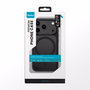 Benks Magnetic Mist dėklas metaliniu rėmeliu (K069) iPhone 17 Pro juodas (Camera Control mygtukas)