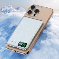 Blavec Išorinė baterija 10000mAh BJ-03 Plona 13,5mm - Type C - 22,5W magnetinė Magsafe 3 in 1 (PBBJ03-MC10G) pilka