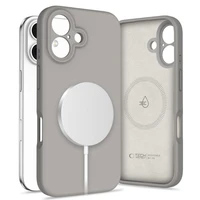 Tech-Protect Skystas silikoninis Magnetinis dėklas iPhone 16 - pilkas