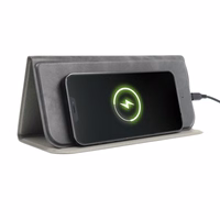 Pelės kilimėlis su belaidžiu įkrovikliu 15W OJD-82 rudas pilkas