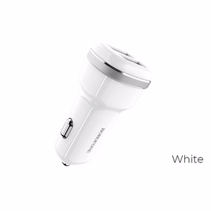 Borofone BZ13 Extreme car charger with 2 USB-A ports, 12 W, white