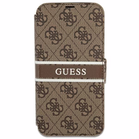 Guess GUBKP13L4GDBR iPhone 13 Pro / 13 6.1" rudas/rudas knyginis dėklas 4G Stripe
