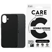 CARE by PanzerGlass dvigubos apsaugos dėklas telefonui iPhone 16 Plus - juodas