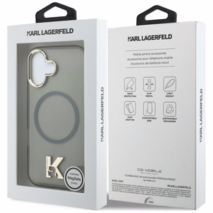 Karl Lagerfeld IML K Head Logo MagSafe Dėklas for iPhone 17 - juodas