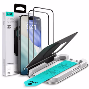 ESR UltraFit Apsauginio stiklo 2 vnt. rinkinys skirtas iPhone 16 Pro / 17 – skaidrus