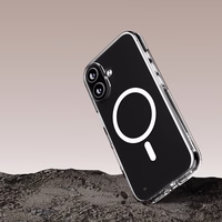 Puro Impact skaidrus D3O TPU+PC magnetinis dėklas telefonui iPhone 17 - permatomas