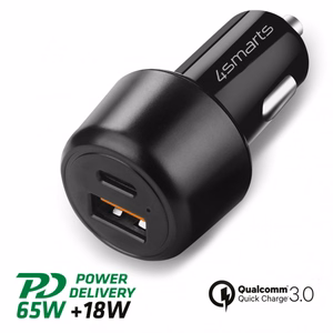 Automobilinis įkroviklis VoltRoad Ultimate 83W su PD ir QC juodas