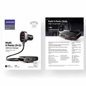 Įkroviklis automobilinis Joyroom (JR-CL03) (5xUSB 6.2A) juodas