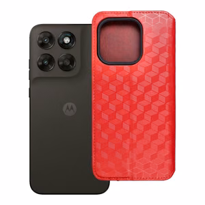 Flip case for Motorola G67 / G77 Cubic Book red