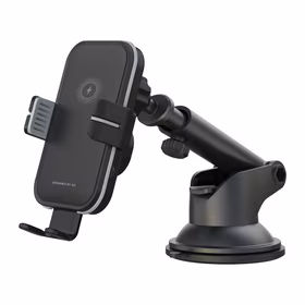 XO car holder WX027 with wireless inductive charger black 15W with suction cup