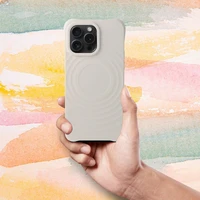 Silicone Zephyr Mag Cover suderinamas su MagSafe dėklas telefonui IPHONE 16 baltas