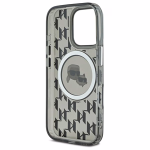 Karl Lagerfeld IML Monograma Karl & Choupette Head Magnetinis dėklas telefonui iPhone 16 Pro - juodas