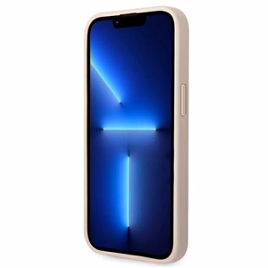 Dėklas Guess PU 4G Metal Logo Apple iPhone 14 rožinis