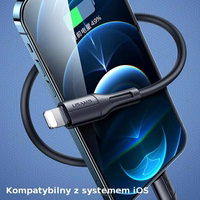 USAMS Laidas U68 lightning 2A Fast Charge 1m juodas SJ500USB01 (US-SJ500)