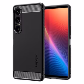 Spigen Rugged Armor Dėklas telefonui Sony Xperia 1 VII - matinis juodas