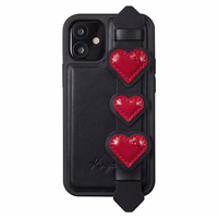 Kingxbar Sweet Series dėklas telefonui dekoruotas originaliais Swarovski kristalais iPhone 12 Pro / iPhone 12 Pro Max juodas