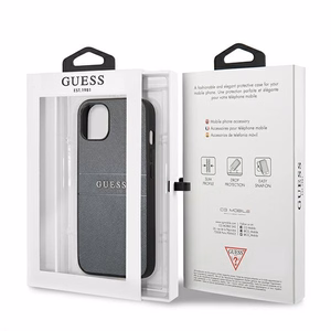 Guess GUHCP13SPSASBGR iPhone 13 mini 5.4" pilkas/pilkas Saffiano Dirželis
