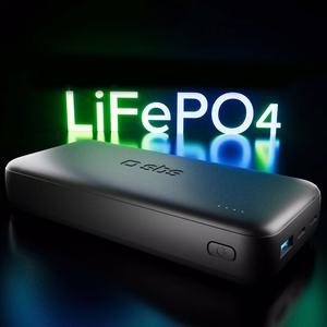 SBS Infinity išorinė baterija 20000mAh 10W LiFePo₄ USB-A USB-C - juoda