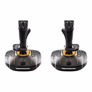 Juodas skrydžių simuliatoriaus valdiklių komplektas Thrustmaster T.16000M FCS Space Sim Duo