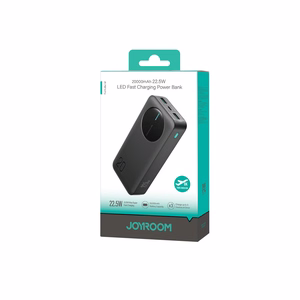 Joyroom JR-PBF14 Pro išorinė baterija 22.5W 20000mAh su skaitmeniniu ekranu 2x USB-A 1x USB-C - juoda
