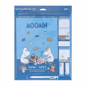 Moomins magnetinis mėnesio kalendorius ir planuoklis, 2026/2027, 30 × 34 cm